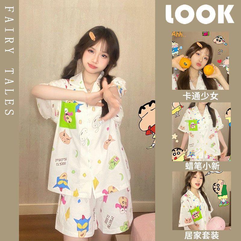 Product Introduction of Bộ Đồ Ngủ Xiaoxin Bút Chì Màu, OOTD-ins, Bộ Đồ Mặc Nhà Hoạt Hình Ngắn Tay Cho Nữ Women Pijama 1