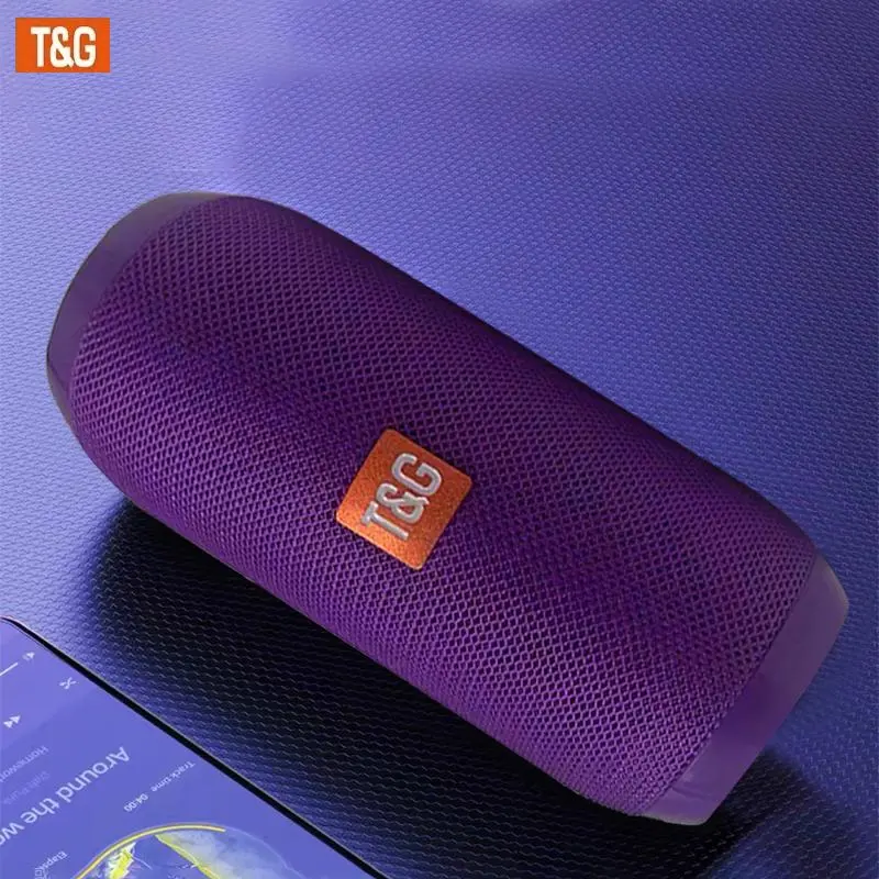 T&G Portable Wireless Speaker, USB Rechargeable Stereo Speaker with Charging Cable & Auxiliary Cable, Wireless Audio Speaker for Home & Outdoor