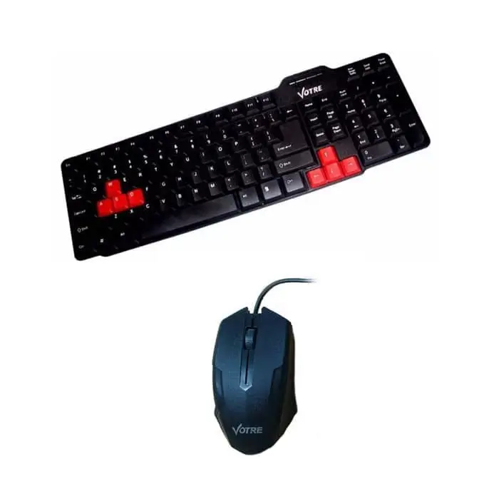 Keyboard Gaming Set Mouse Led RGB Kabel USb Komputer Lampu 2