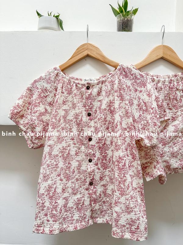 [ẢNH THẬT] Đồ Bộ Nữ Thiết Kế Chất Xô Muslin Cao Cấp - Bình Châu Pijama 5