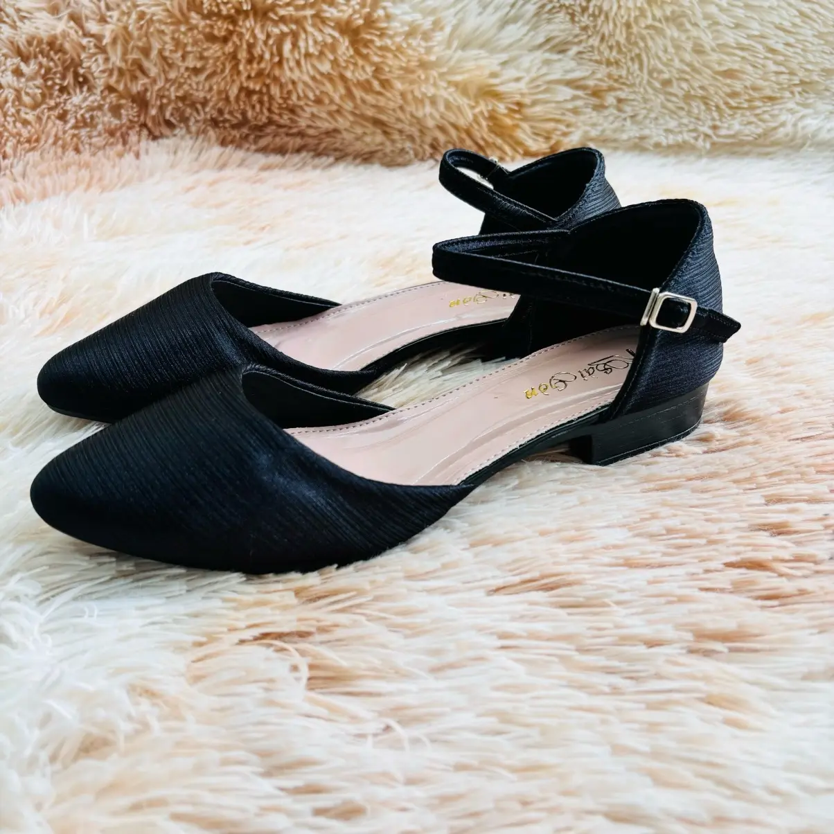 giày hở eo quai hậu duyên dáng chất liệu lụa sang trọng Shoes Nữ