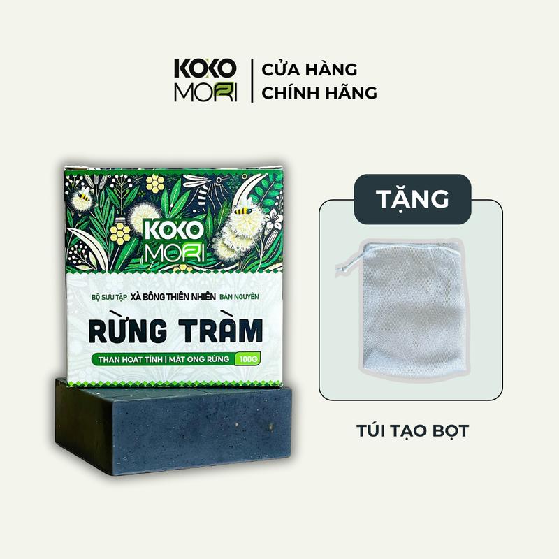Xà Phòng Trắng Da, Giảm Mụn Lưng Handmade Thiên Nhiên Kokomori Rừng Tràm 100