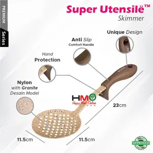 Sutil Skimmer Bolde Super Utensile Granite Spatula Sodet Bulat Lubang Sutil Skimmer Bolde Super Utensile Granite Spatula Sodet Bulat Lubang