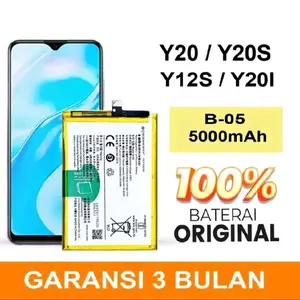 Batre Original B-05 5000mAh untuk Y20/Y20S/Y12S/Y20I Garansi 3 Bulan NATA GREY