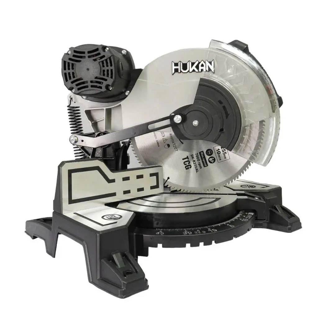 Máy cắt nhôm công nghiệp 1650W HUKAN HK-MS0255CR - Đĩa cắt 255mm siêu sắc bén, động cơ 100% dây đồng, cắt nghiêng 45 độ