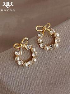Arete colgantes decorados con perla falsa y strass, arete de moda para mujer, accesorio para ropa diaria, joyería comodín y exquisita para regalo de cumpleaños