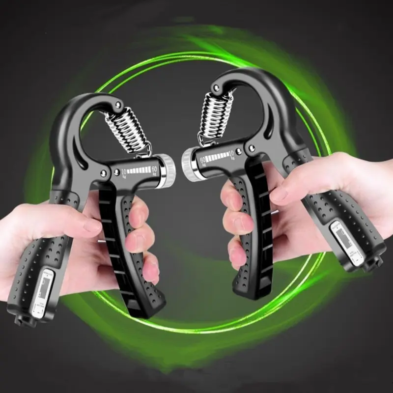 R Shaped Hand Grip Strengthener, Adjustable Multifunctional Fitness Grip, Non-slip Mechanical Counting Grip For Hand Strength Enhancement 1