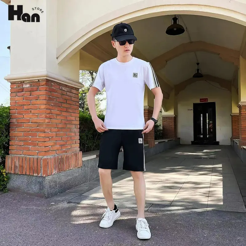 [Giá Rẻ] Bộ Thể Thao 72TRS Vải Cotton Tổ Ong Co Giãn 4 Chiều Thoáng Mát thỏa mái HanStore Nam Sport 2
