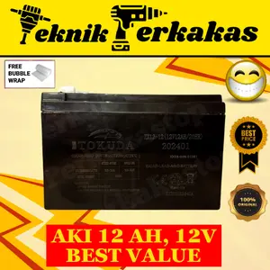 Aki Baterai Kering 12V 12AH TOKUDA Aki Sprayer Elektrik 12AH 12V