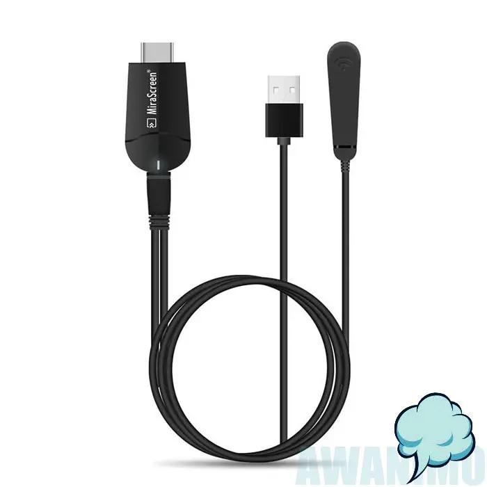 AnyCast MiraScreen HDMI Wireless Display Dongle Miracast AirPlay 4K 1080P Adapter Mirroring Layar HP Android iPhone ke TV Proyektor COD