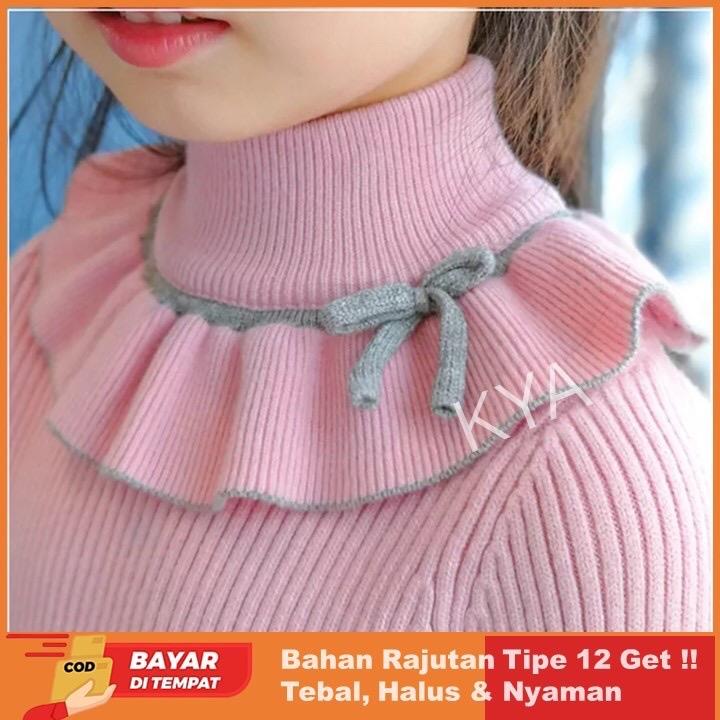 Baju Atasan Anak Cewe Cewek Perempuan Lengan Panjang Pariasi Pita Usia 1 - 6 Tahun Model Korea Style Terbaru Kekinian 1