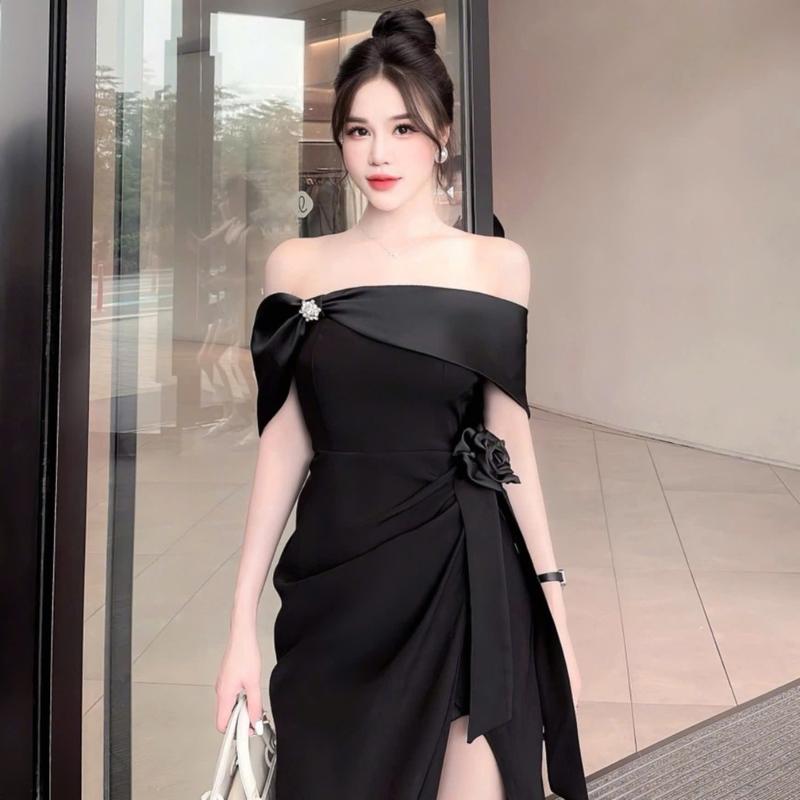 LORIS - Yuka Dress, Đầm trễ vai xẻ tà đi tiệc xinh 4