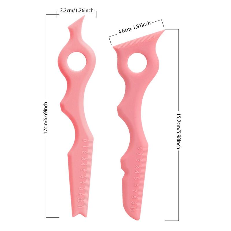 2pcs Multi-function Eyeliner & Lip Liner Stencil, Reusable Silicone Lip Liner Template, Professional Makeup Auxiliary Tools for Women 1