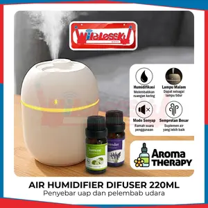 Air Humidifier Diffuser Aromatherapy Pelembab Udara Pengharum Pewangi Ruangan Air Purifier 220ml - Wirelessku
