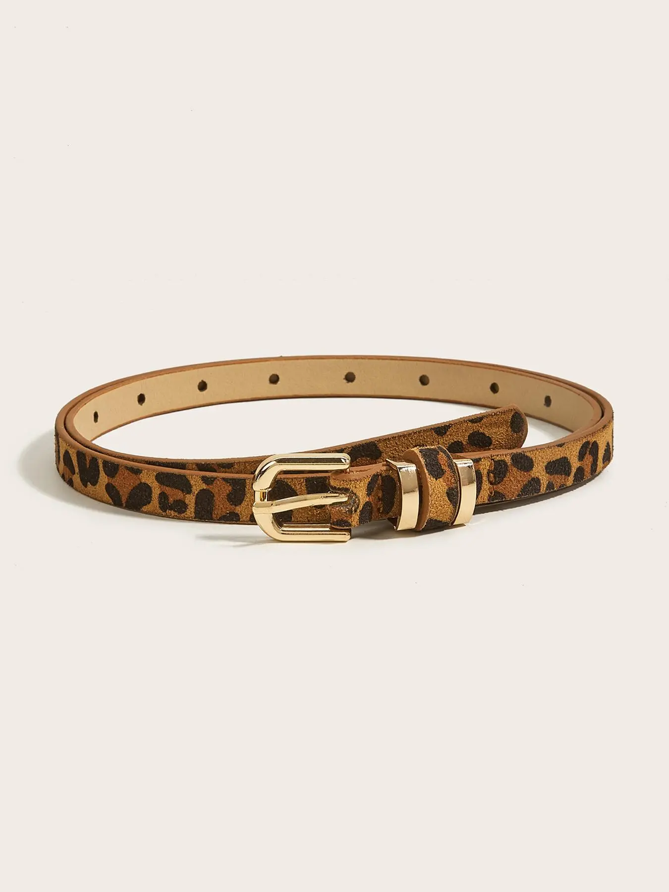 Women's Vintage Leopard Print PU Buckle Belt, Casual Waistband for Jeans Trousers, Fashion Belt for Party, Daily Clothing Decor, Trendy All-match & Exquisite Belt for Gift