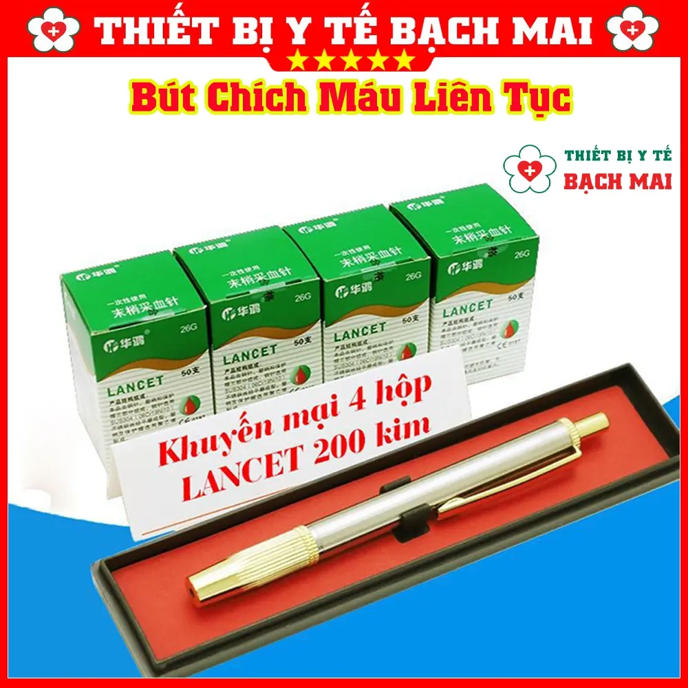 Bút Lấy Máu Bấm Liên Tục, Dành Cho Người Tiểu Đường, Lễ Máu, Giác Hơi