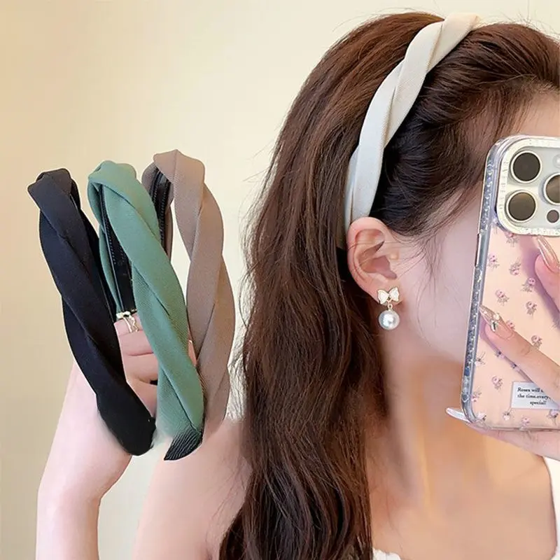 High Skull Top Headband Face Wash Non-Slip Headband New All-Matching Graceful Headband Toothed Hairpin Hair
