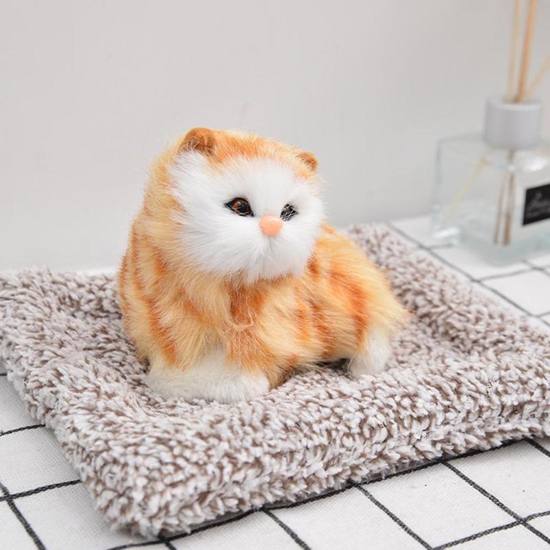 Product Introduction of Mainan boneka kucing untuk kanak-kanak, anak patung haiwan boneka simulasi, comel dan cantik, hadiah 27