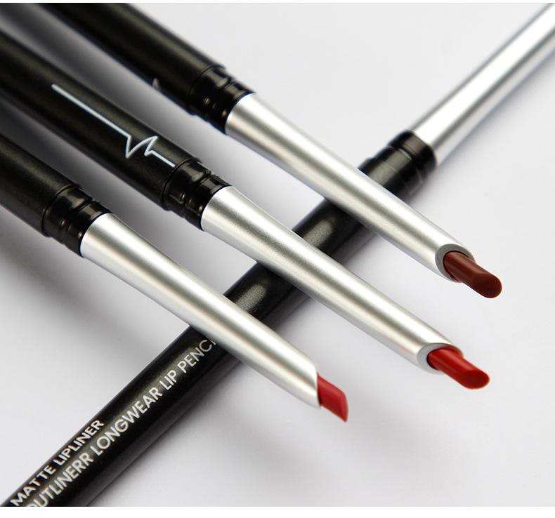 Product Introduction of Pudaier Three-Dimensional Matte 17 Colors Lip Liner Automatic Non-Decolorizing Eye Shadow Eyeliner Lipstick Lip Pencil 0