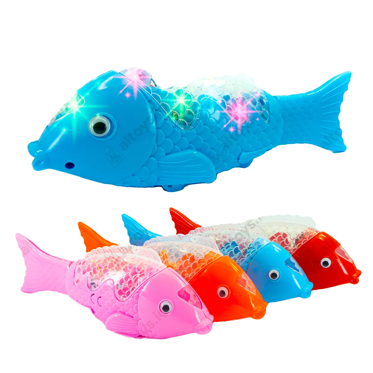 Mainan Ikan Ikan Berjalan Lampu dan Musik Batrai Operated MAINAN ANAK Murah  Remote  Toys