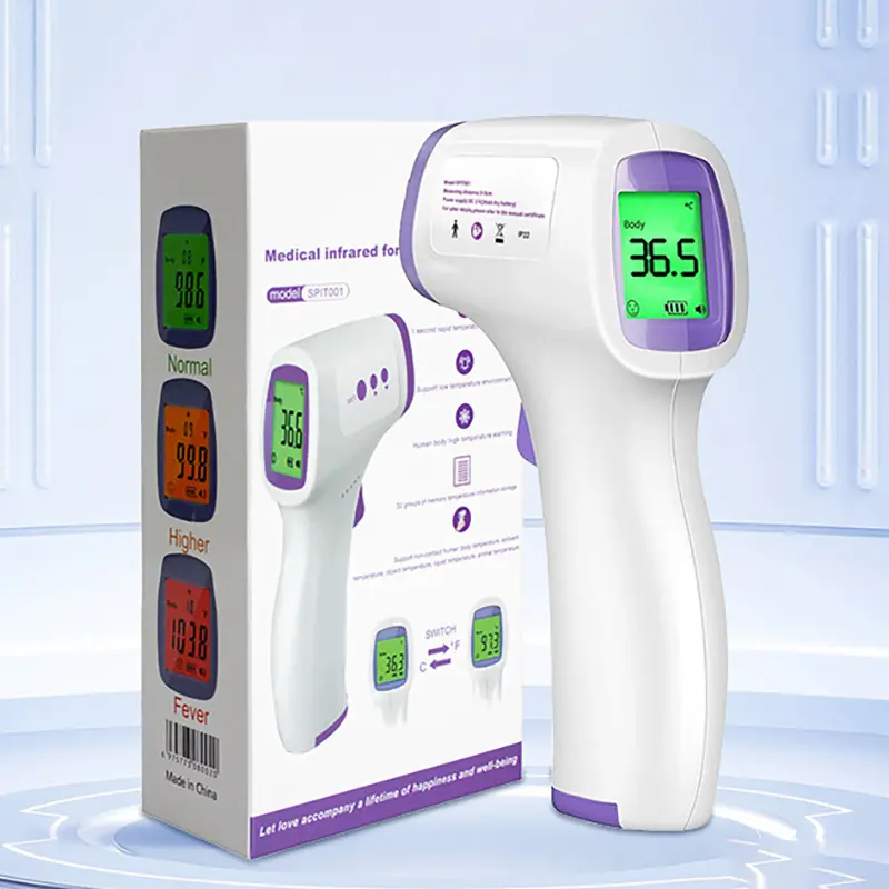 Nhiệt kế kỹ thuật số, để đo trán, không tiếp xúc, hồng ngoại, để đo thân nhiệt và sốt, thích hợp cho trẻ em và người lớn, công cụ 7
