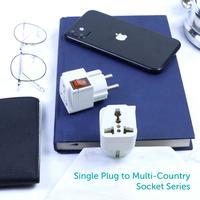 Gambar TERA Steker Universal Plug Adaptor Multi-Country plastik - White dari tera indonesia Kota Tangerang Selatan 4 Tokopedia