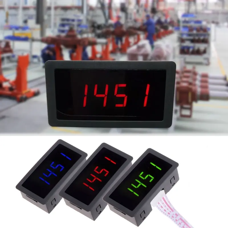 Máy Đo Tốc Độ LED Kỹ Thuật Số, 4 Kênh, Đồng Hồ Đo Tốc Độ RPM, Cảm Biến Công Tắc Tiệm Cận, 12V, 9999RPM, Thích Hợp Cho Máy Tiện, Máy Cắt, CNC, Máy Nén, Độ Chính Xác Cao 4