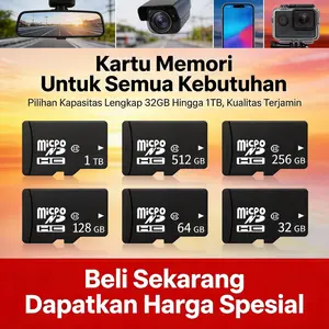 Micro SD Card 1000GB Sepenuhnya ditingkatkanA1 HP Android1TB 512GB  256GB Class 10 Memory Card/ Micro SD  for Android phone SDXC UHS-I A1   128GB 64GB 32GB 16GB 8GB Card for redmi/huawei/dashcam Otg Otg