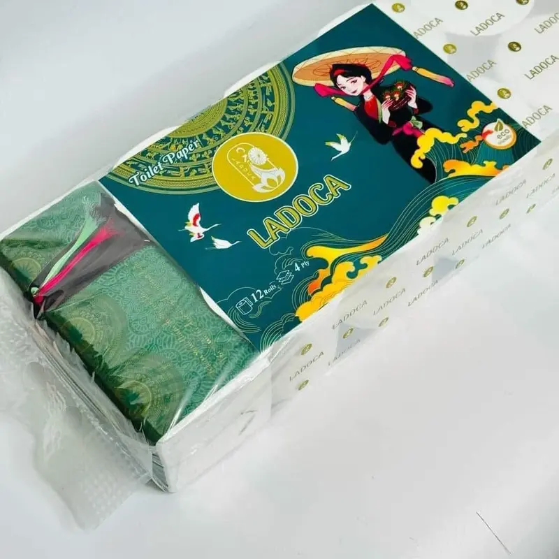 Giấy vệ sinh LADOCA xịn xò đây ạ/ 24 cuộn + TẶNG KÈM 2 giấy ăn To LTranh thủ đang seo rẻ các c oi.   GIẤY XẤU TRẢ HÀNG LẠI CHO EM 1