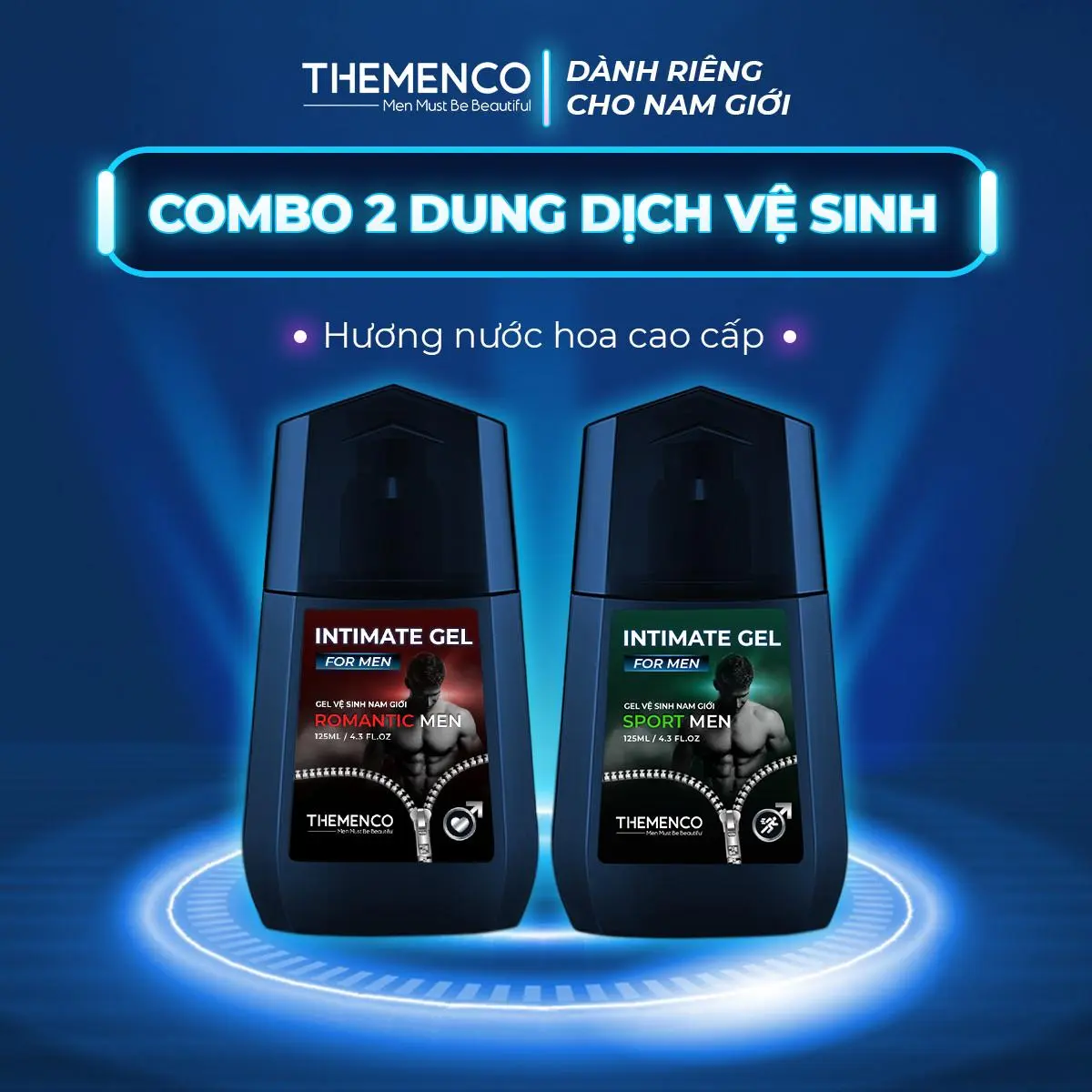Combo Dung Dịch Vệ Sinh Dành Cho Nam Giới Intimate Gel Themenco Dưỡng Thể