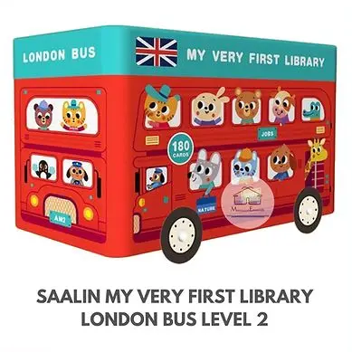 Saalin My First Word Library London Bus Flash Card Mainan Edukasi Anak 0