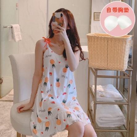 Product Introduction of Váy ngủ hai dây váy mặc nhà dễ thương chất thun cotton phong cách hàn thường dây đai có thể điều chỉnh 8