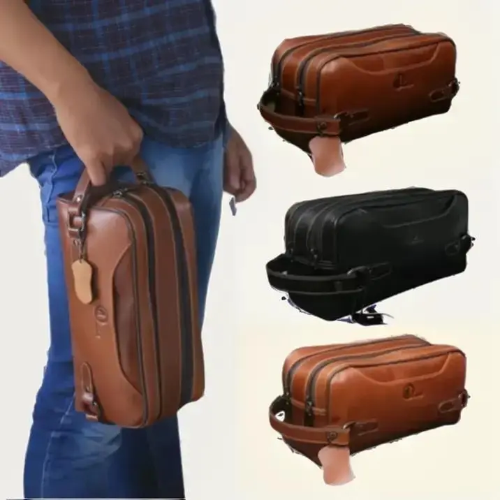 Tas Tangan Pria Wanita Semi Kulit Tas Tenteng Simple Dan Elegan 1