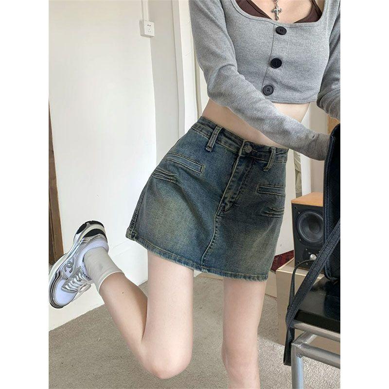 Chân Váy Denim, Thiết Kế Sang Trọng Và Sang Trọng, Lót, Co Giãn, Thích Hợp Cho Mùa Hè, Chân Váy Bodycon Mới, Hợp Xu hướng, Phong Cách Cô Gái Nóng Bỏng Sexy 1