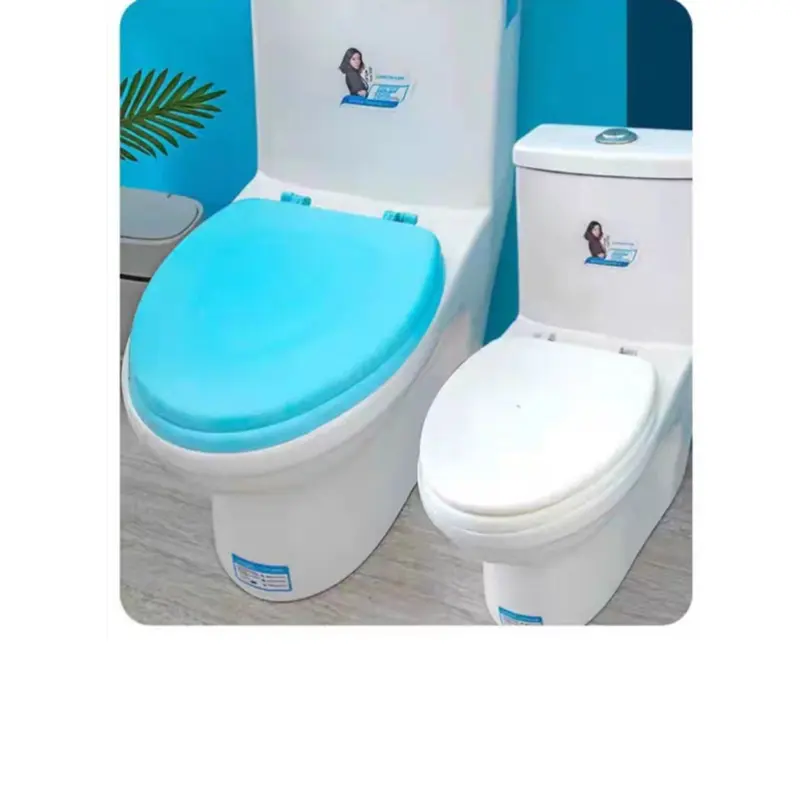 [ 39x34cm ] Bộ nắp đậy bồn cầu xốp đàn hồi chống trơn trượt, êm ái dễ lau chùi vệ sinh tiện lợi Toilet 7
