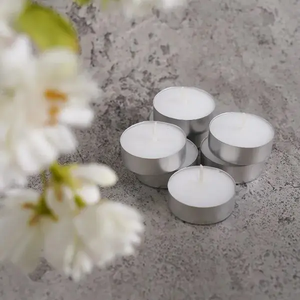 A907 - Paket 10 pcs Lilin Pembakar Minyak Aromaterapi Tidak Beraroma - Unscented Candle Light in Cup Tanpa Asap 4