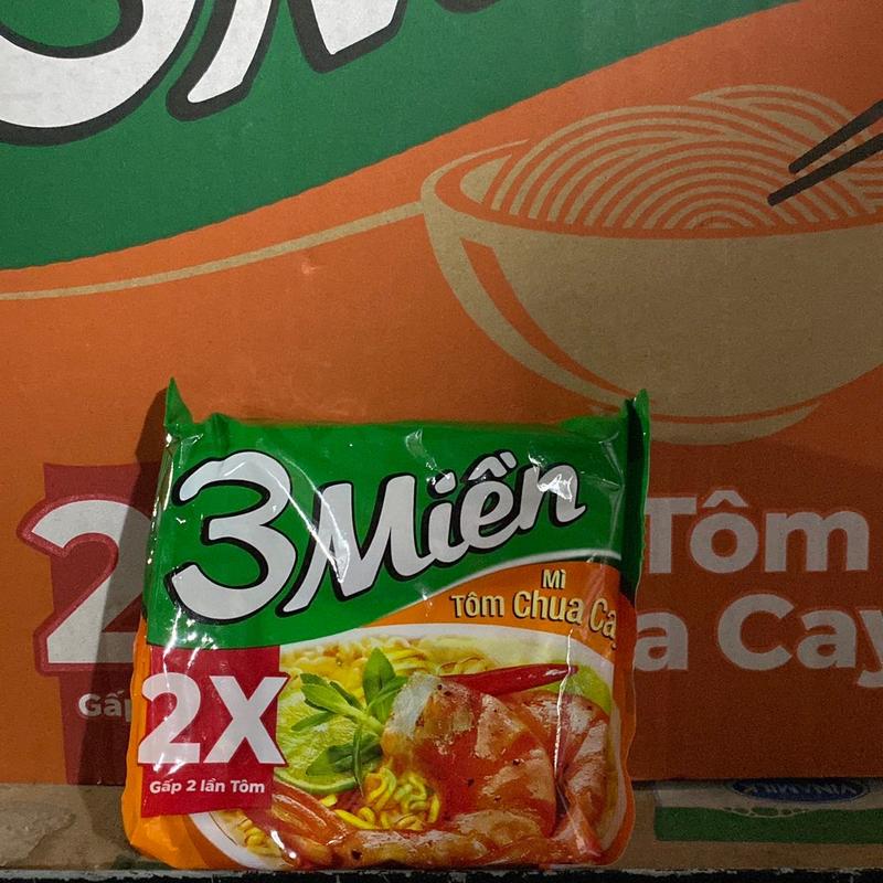 MÌ TÔM CHUA CAY 3 MIỀN THÙNG 30 GÓI Vị Chua