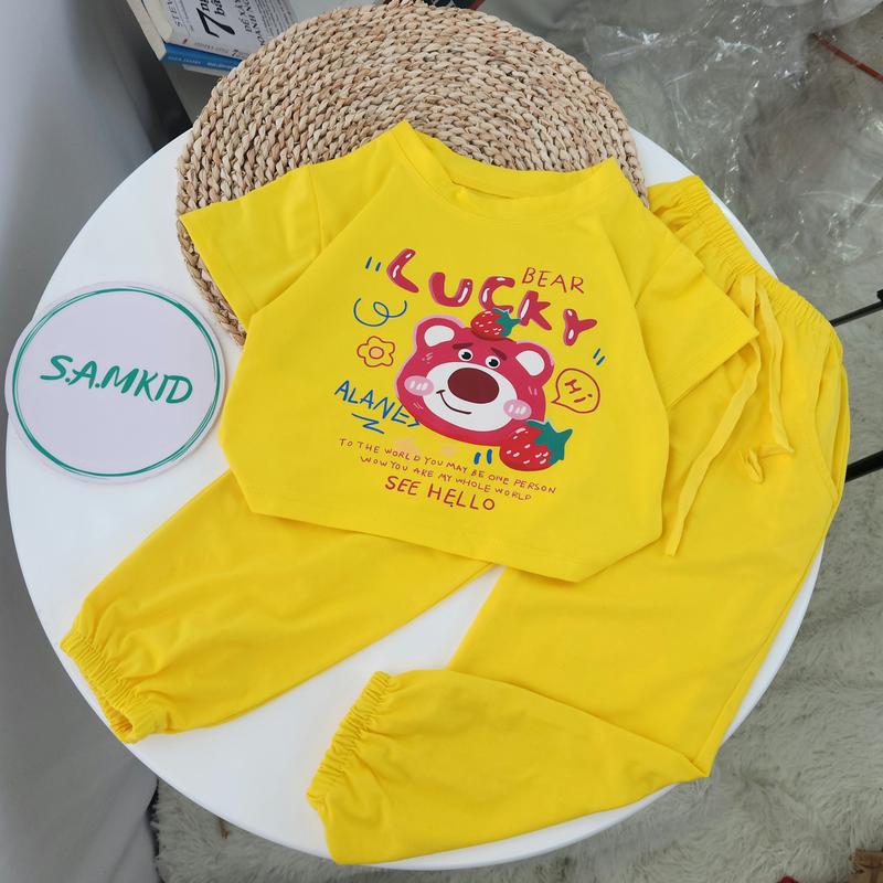8-40kg Đồ bộ bé gái Sam kids quần ống bo áo thun cotton cho bé mát mẻ mùa hè , quần áo bé gái dễ thương, quần áo trẻ em hót 3