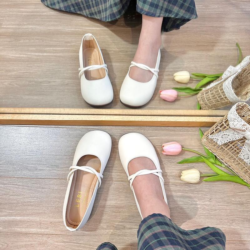 (Đế dẻo) Giày búp bê quai xoắn đế bệt cao su dẻo chống trơn Giày Bệt Nữ 1