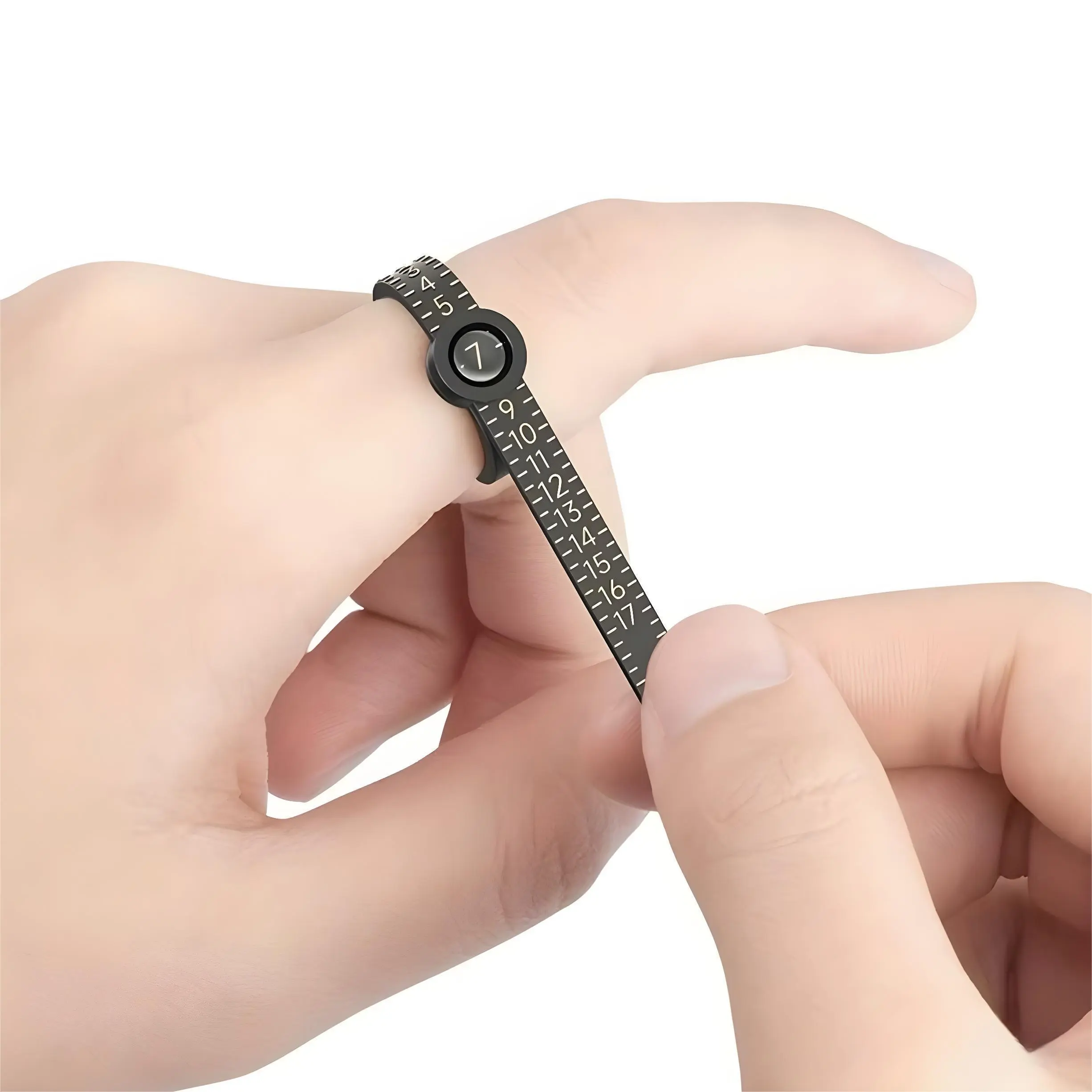 Measuring Tape Ring with Magnifying Glass Measuring Loop Regulator Measuring Lap Ring Standard US Code Hong Kong Code Ring European Code Ring