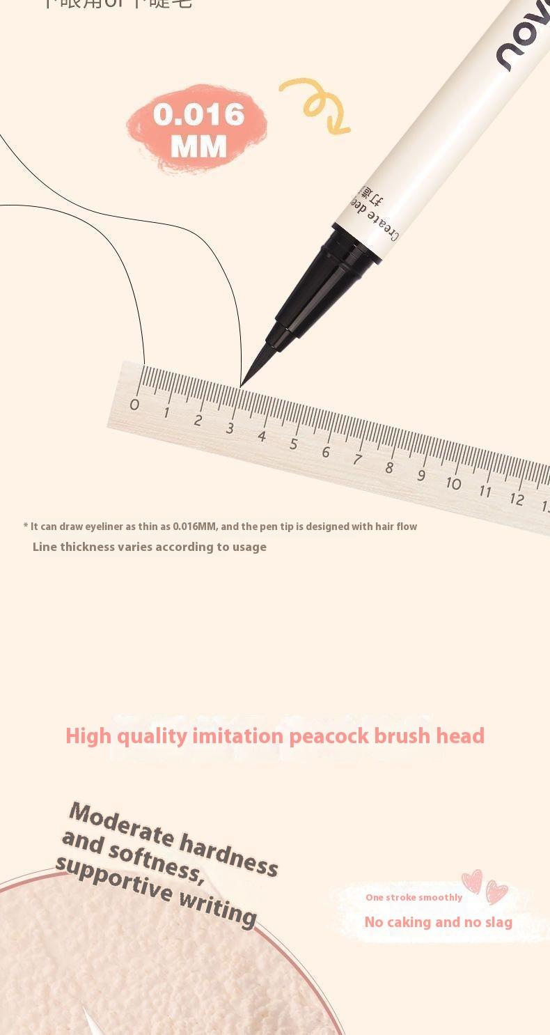 Product Introduction of [0.01mm Ultra Fine Liquid Eyeliner]Waterproof and sweatproof Long-lasting color without smudging Student beginner eyeliner Easily create exquisite eye makeup   natural eyeliner   eyeliner 5