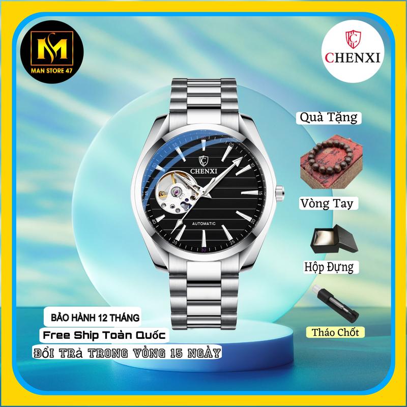 Đồng Hồ Nam Cơ Automatic Dây Thép Không Gỉ Máy Nhật Cao Cấp Sang Trọng Lịch Lãm ( Cx8806 )