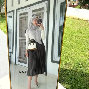 Kazue.id - Rok Plisket Premium Midi 7/8 Bahan Hyget Grad A  Wanita Dewasa Casual