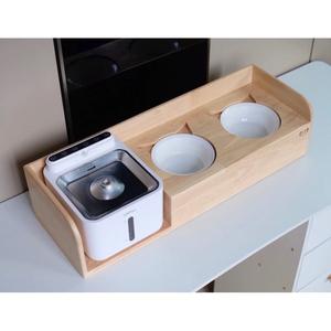 A1 ชุดโต๊ะอาหาร ที่วางน้ำพุ เครื่องให้อาหารอัตโนมัติ สำหรับสัตว์เลี้ยง หมา แมว พร้อมถ้วยเซรามิก วางได้ทุกรุ่นเช่น PETKIT URPET PANDO สวยงาม แข็งแรง มินิมอล (ไม่รวมน้ำพุ)