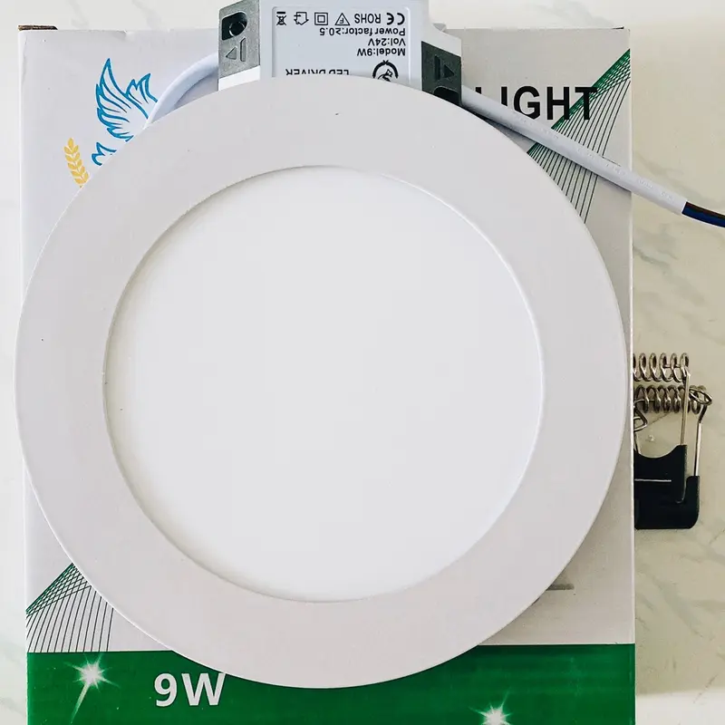 Đèn led âm trần siêu mỏng tròn 6w, 9w, 12w. đèn dowlight, thạch cao 2