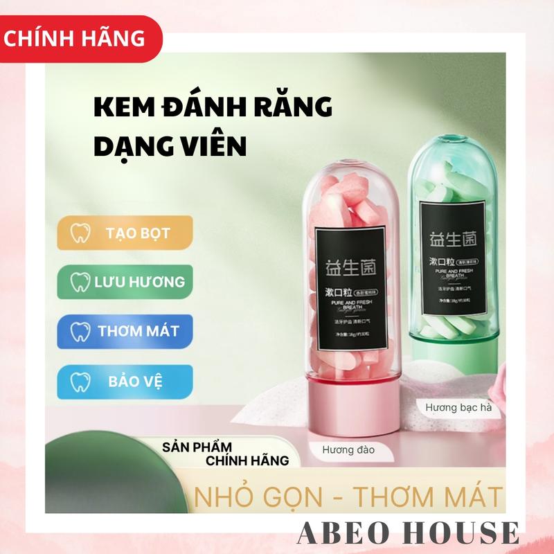 Kem Đánh Răng Dạng Viên Tiện Lợi Loại Bỏ Mảng Bám Thức Ăn, Viên Kẹo Giúp Khử Khuẩn Khử Mùi Thơm Miện Phù Hợp Cho Người Niềng Răng, Nhân Viên Văn Phòng, Người Đi Du Lịch, Kẹo Đánh Răng Bỏ Túi Tiện Lợi Nữ Trắng Răng Women