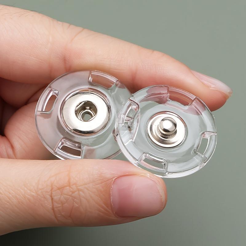 Transparent Invisible Button, 10pcs/set Round Snap Female Button, Sewing Accessories for Coats, Sweaters, Shirts and Sewing 0
