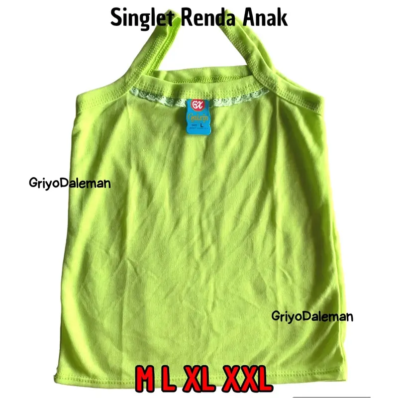 12 PCS SINGLET KAOS DALAM ANAK PEREMPUAN ELIT WARNA 4