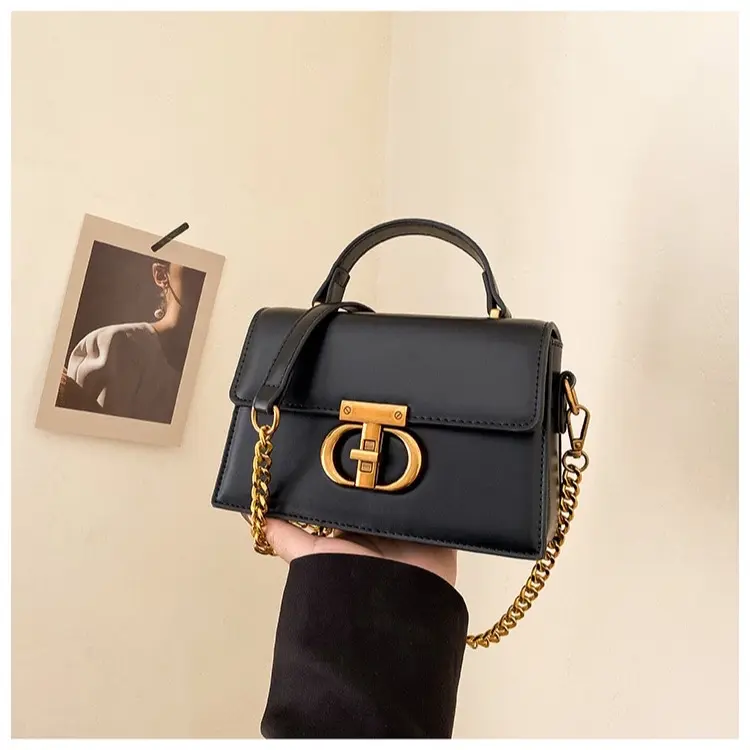 Túi Xách Tay Nữ Đeo Vai Đeo Chéo khoá T hộp Size 19cm (Bản 2 dây) Bag 5