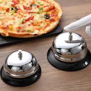 Bel Panggil Stainless Steel Suara Nyaring & Jelas - Perak Mengkilap Tahan Lama untuk Restoran, Kafe, Hotel, Sekolah, dan Area Resepsionis